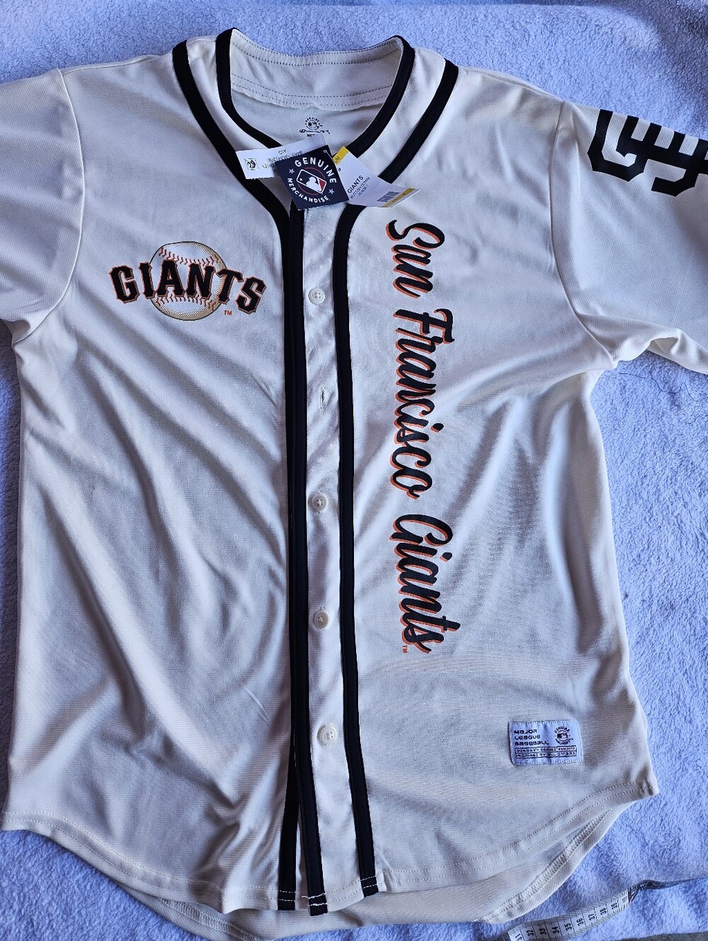 SF Giants Dynasty Retro Button Down Jersey Medium NWT MLB